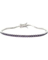 Harfi - Sterling Amethyst Gemstone Tennis Bracelet - Lyst