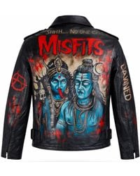 Zasta Studio - Misfits X Divinity Hand-Painted Biker Jacket - Lyst