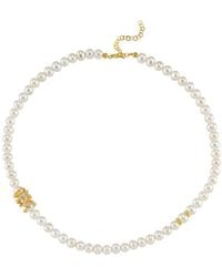 LINYA JEWELLERY - Amour Caged Pearl Necklace, Wedding Pendant - Lyst