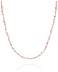 Nellou Jewellery - Jewel Bead October Birthstone Necklace Plated Sterling - Lyst