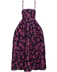 KAROLINA OZOLINSIUTE - April Flower Brocade Maxi Dress - Lyst