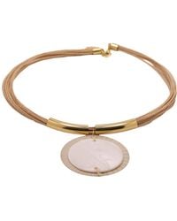 Nart Nature Making Art - The Buriti Natural Fiber Mother Of Pearl Medal - Lyst