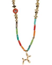 Ebru Jewelry - Playful Spirit Balloon Dog Necklace With Jasper & Evil Eye - Lyst