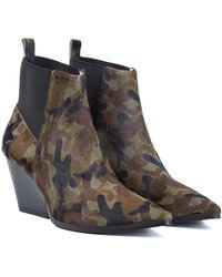 Rosamund Muir London - Felixa Camouflage Calf Hair With Star Ankle Boots - Lyst