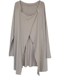 Conquista - Asymmetric Longline Top With Modern Single-Button Detail - Lyst