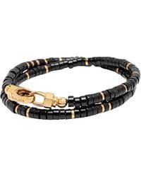 Nialaya - Onyx Heishi Wrap Bracelet - Lyst