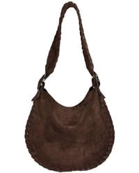 Ruj Heritage - Hobo Bag Suede Cioccolato - Lyst