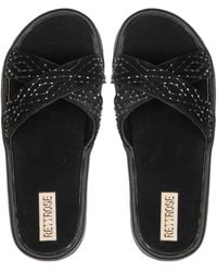 Rettrose - The Shiloh Luxury Cross Over Embellished Slides - Lyst
