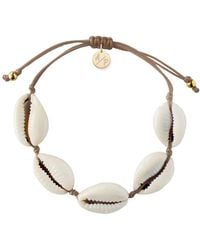 Adriana Pappas Designs - Natural Shell Adjustable Bracelet On Colored Cord - Lyst