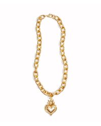 Lovard - Smooth Hearts Aflame Chunky Chain Necklace - Lyst