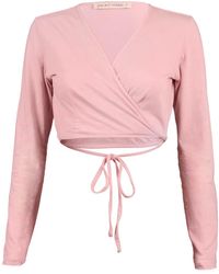 Love and Nostalgia - Cross Your Heart Wrap Top - Lyst