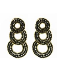 Lavish by Tricia Milaneze - Black Long Hand Crochet Cascade Earrings - Lyst