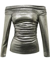 Me & Thee - Motley Crew Metallic Ruche Top - Lyst