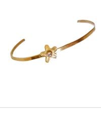 Lily Flo Jewellery - Daisy Solid 9K And Lab Grown Diamond Cuff Bracelet - Lyst
