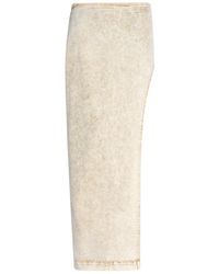 Circular Path - Neutrals Denim Maxi Skirt - Lyst