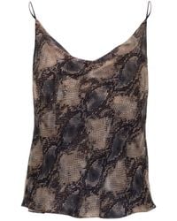 MIONÈ - Slip Blouse With Draped Detail - Lyst