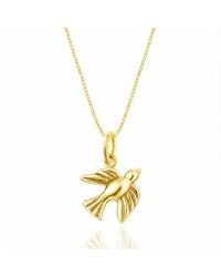 Unaloe - Sterling Dove Necklace With Plating – A Symbol Of Elegance And Peace - Lyst