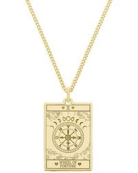 CarterGore - Medium 9Ct 375 “Wheel Of Fortune” Tarot Card Necklace - Lyst