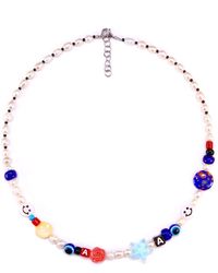 Mineralgems•Studio - Stars & Smiles Choker Wth Authentic Pearls - Lyst