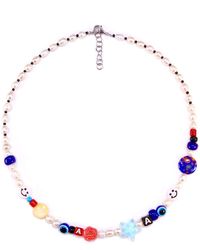 Mineralgems•Studio - Stars & Smiles Choker Wth Authentic Pearls - Lyst