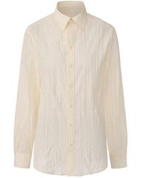 FRONT ROW SHOP - Crinkled Gauze Shirt Ecru - Lyst