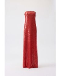 Rue Les Createurs - Oranj Strapless Long Sequin Dress - Lyst