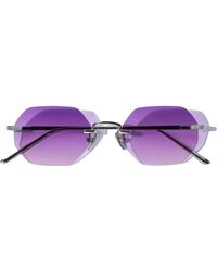 Cossimo - Milan Violette Hexagon Frameless Sunglasses - Lyst