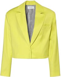 AGGI by HALEWSKI - Lora Wild Lime Short Single Breasted Blazer - Lyst