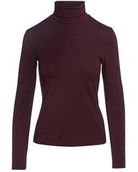 Conquista - Maroon Turtle Neck Top By In Sustainable Fabric - Lyst