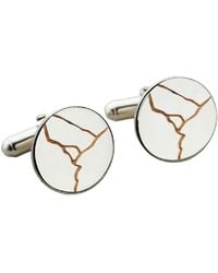 Posh Totty Designs - Kintsugi Disc Cufflinks - Lyst