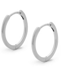 Nellou Jewellery - Nell Hoop Earrings Sterling Large - Lyst