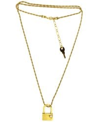 Vickisarge - The Mouche Lock Necklace - Lyst