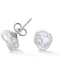 Dower & Hall - Keshi Luna Pearl Studs - Lyst