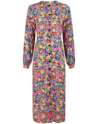 Fresha London - Jessica Shirt Dress Bloom - Lyst