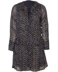 Rose & Nancy - Tara Star Print Metallic Polka Dot Mini Dress - Lyst