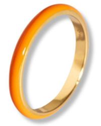 Claire Hill Designs - Coral Enamel Stacking Ring - Lyst