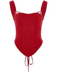 Pcfg - The Broderie Anglaise Edit Structured Embroidered Corset - Lyst
