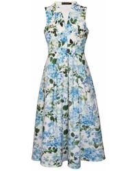 Girl In Mind - Ameya Notch Neck Sleeveless Midi Dress Floral - Lyst
