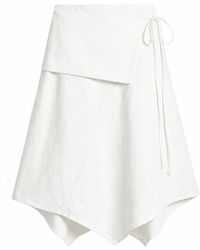 Thinking Mu - Benita Midi Skirt With Front Overlay - Lyst