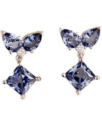 Juvetti - Amore Earrings Ceylon Sapphire & Diamonds - Lyst