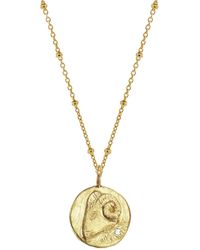 Yvonne Henderson Jewellery Gold Zodiac Necklace With White Sapphire - Metallic