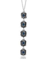 Unaloe - Five Sapphire Rose Pendant Necklace - Lyst