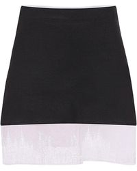 London Atelier Byproduct - Mini Knit Skirt With With Embroidery Lace - Lyst