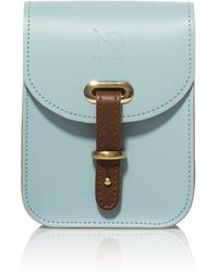 N'damus London - Mini Elizabeth Sky Leather Crossbody Satchel Bag - Lyst