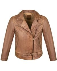 Zasta Studio - Blended Malt- Biker Leather Jacket - Lyst