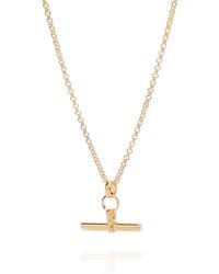 Nellou Jewellery - T Bar Necklace Plated Sterling - Lyst