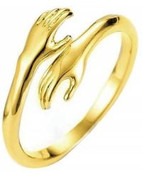 Shaded the Label - Hugging Hands Wraparound Ring - Lyst