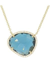 KAMARIA - London Topaz Organic Necklace With Diamonds - Lyst