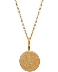 Katie Mullally - Scottish Shilling Coin Charm Plated Necklace - Lyst