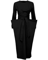 Julia Allert - Designer Midi Dress With Belt - Lyst